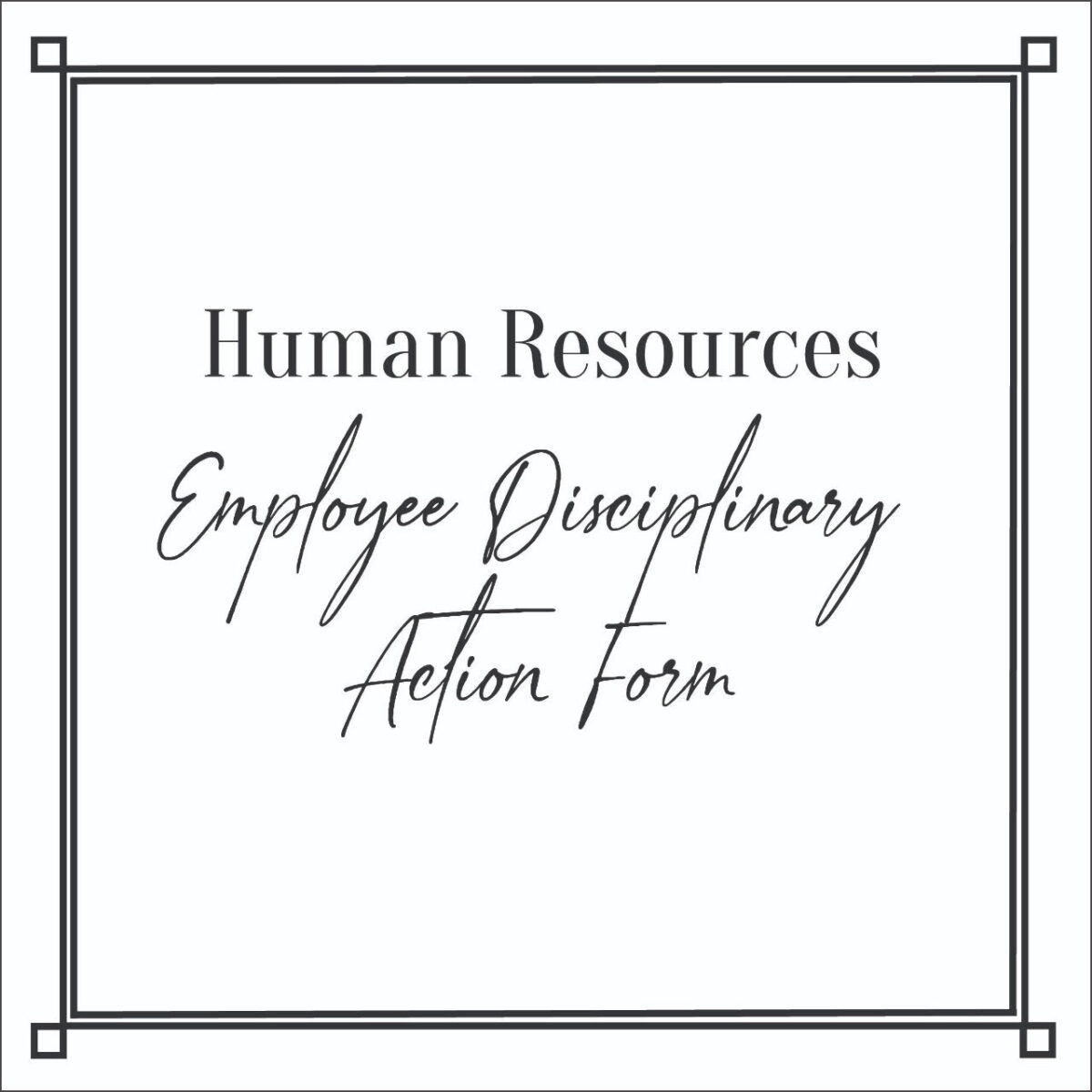 Employee Disciplinary Action Form V R B Management Consulting Co. LLC