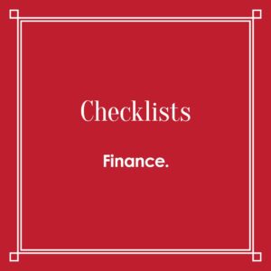 Finance Checklist